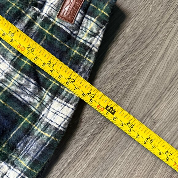 L.L. Bean Women's Scotch Plaid Flannel Shirt, Relaxed Zip Hoodie - Green/Navy - Picture 6 of 6